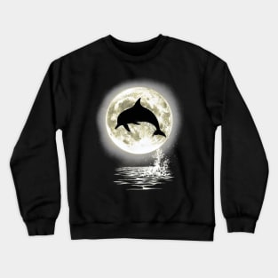 Dolphin Dancing in Moonlight Crewneck Sweatshirt